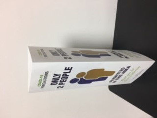 Picture of COVID Table Topper - 105mm x 290mm, 3 sided