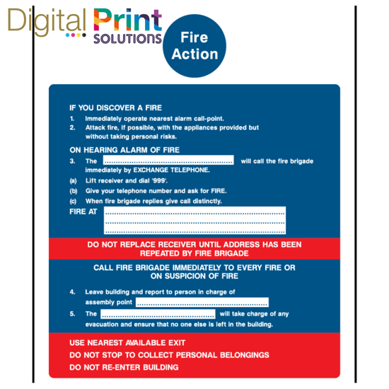 Picture of FIRE ACTION TEMPLATE 12