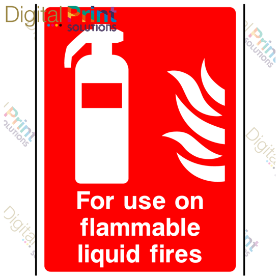 Picture of FOR USE ON FLAMMABLE LIQUID FIRES