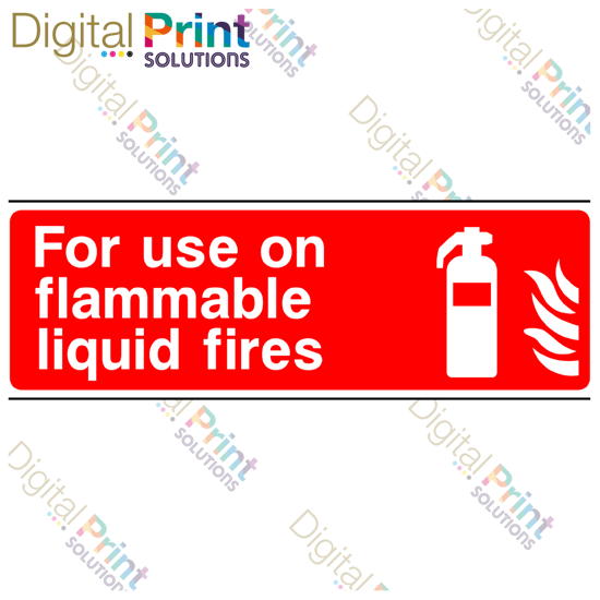 Picture of FOR USE ON FLAMMABLE LIQUID FIRES