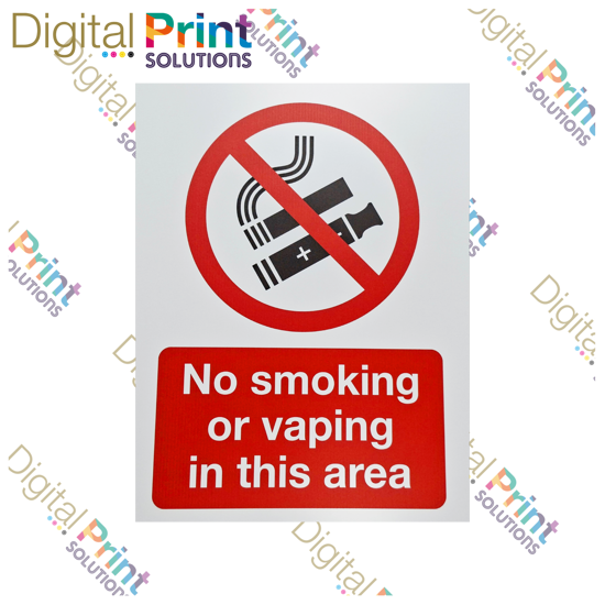 Picture of No Smoking or Vaping in this area